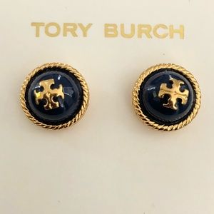 Tory Burch logo stud earrings